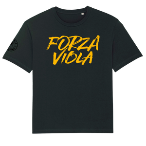 T-Shirt "Forza Viola Gelb"