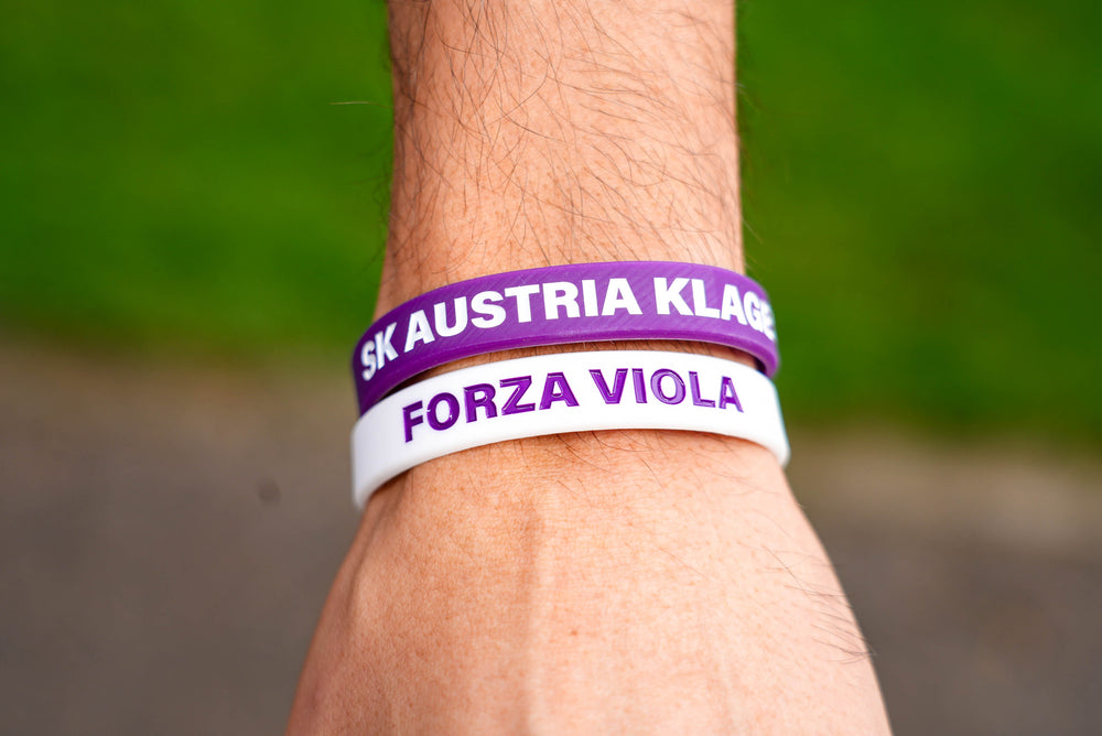 Silikonarmband "Forza Viola" SK Austria Klagenfurt" DOPPELPACK