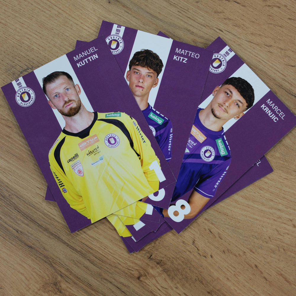 SK Austria Klagenfurt Autogrammkartenset 25/26